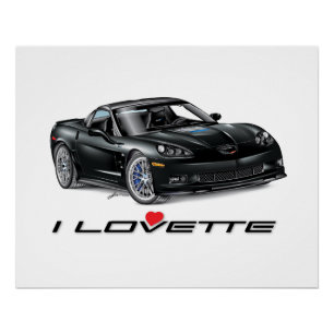 I LOVETTE UNIQUE CAR DESIGN POSTER
