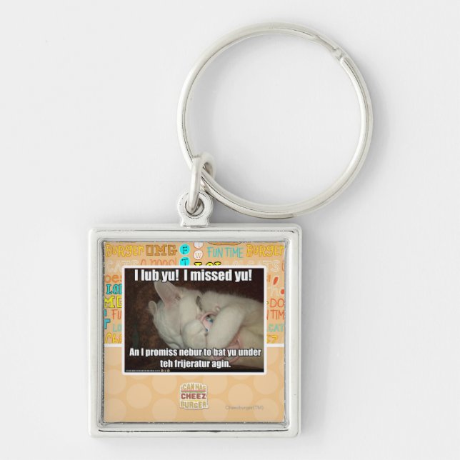 I lub Yu! I missed  yu! Key Ring (Front)