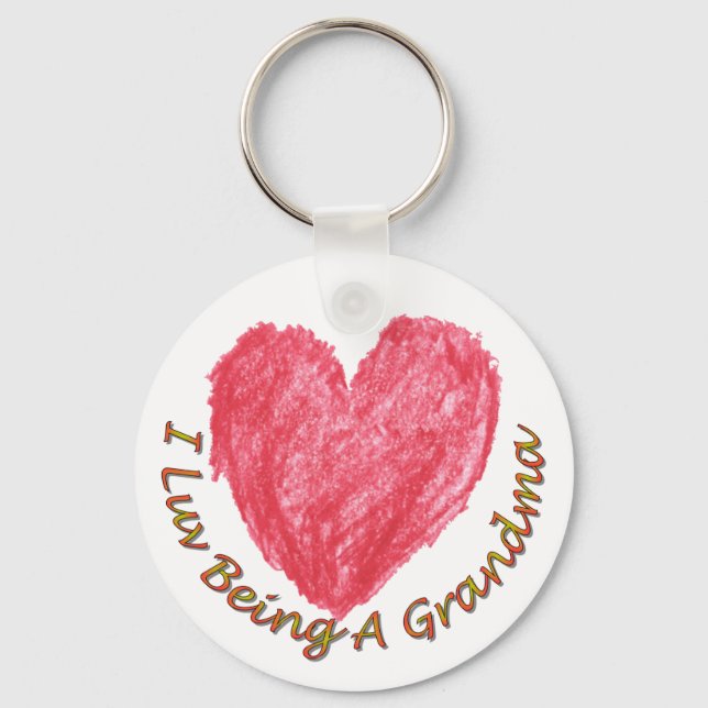 I Luv Being A Grandma Keychain (Front)
