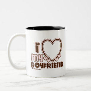 i luv brown bf Two-Tone coffee mug