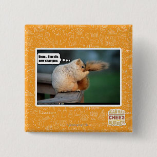 I luv dis new shampoo 15 cm square badge