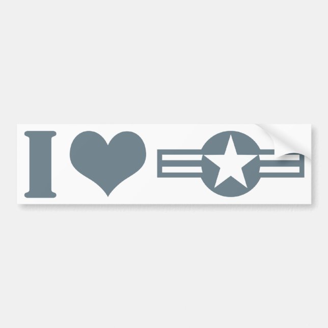 I Luv USA Bumper Sticker (Front)