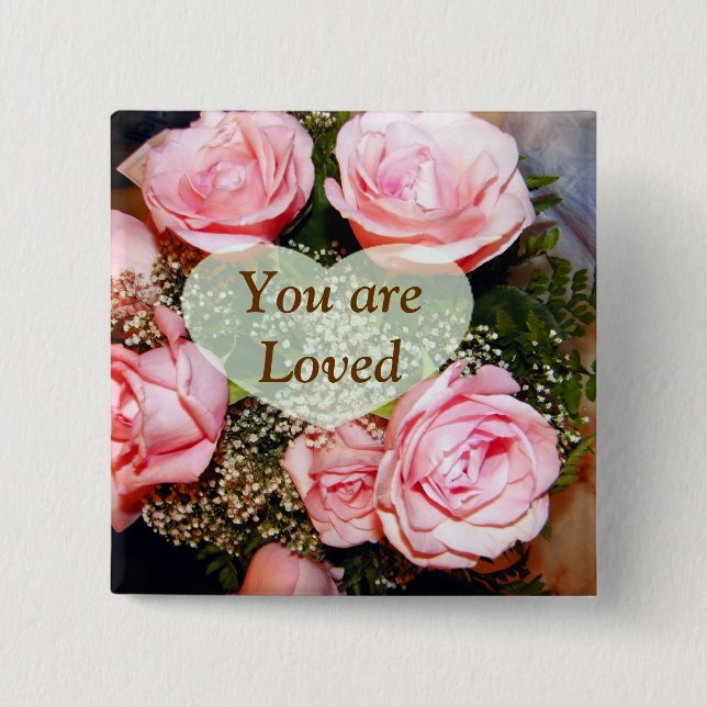 I Luv You_ 15 Cm Square Badge (Front)