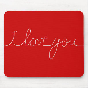 i luv you mouse pad