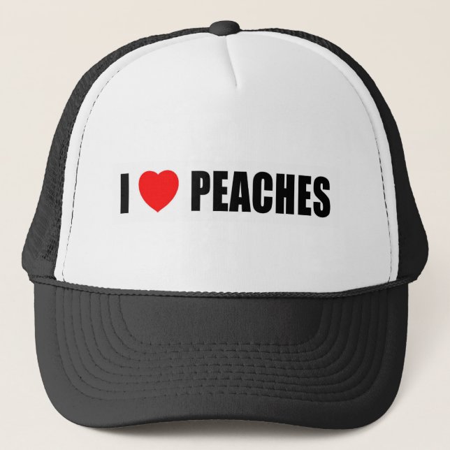 I Lvoe Peaches Trucker Hat (Front)