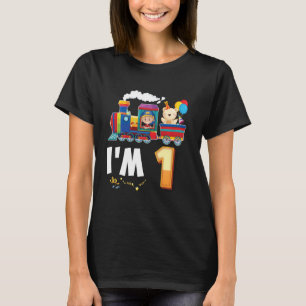 I M 1 Year Old Train 1st Birthday Awesome Happy Tr T-Shirt
