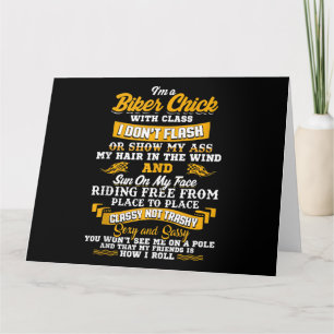 I’m A Biker Chick Gift For Motorbike Lovers Card