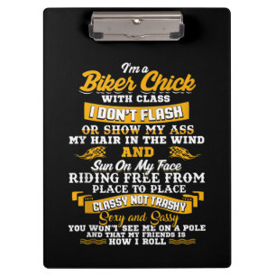I’m A Biker Chick Gift For Motorbike Lovers Clipboard