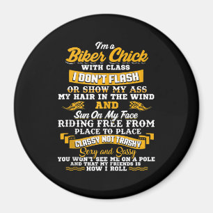 I’m A Biker Chick Gift For Motorbike Lovers Magnet