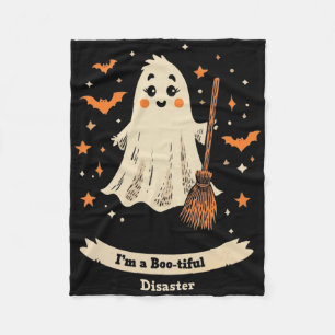 I’m A Boo-tiful Disaster – Cute Halloween Ghost De Fleece Blanket