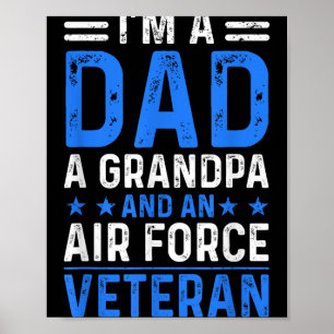 I’m A Dad Grandpa Air Force Veteran Distressed Poster