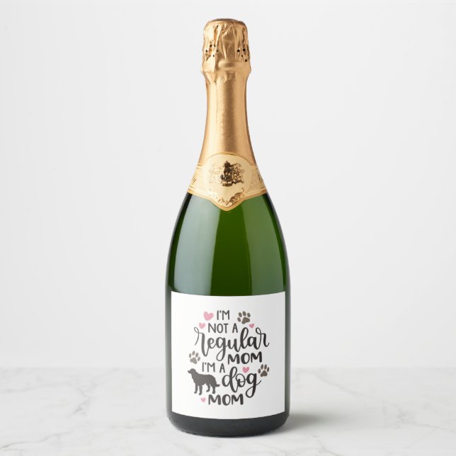 I m A Dog Mum Sparkling Wine Label (Front)