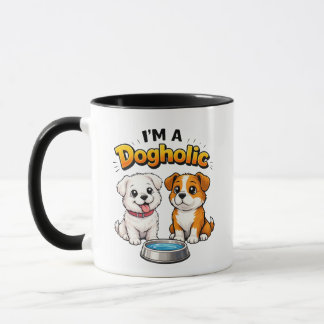 I’m A Dogholic Cute Puppies Mug