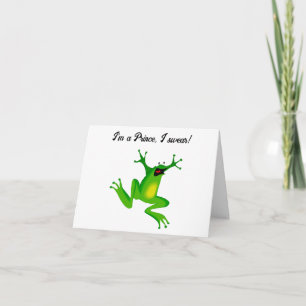 I’m a Fairy Tale Prince Funny Green Frog Cartoon Card