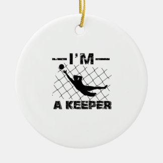 I’m a Keeper – Soccer Goalkeeper designs Ceramic Tree Decoration