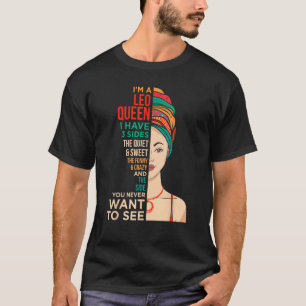 I m A Leo Queen Vintage Melanin Black Women Horosc T-Shirt
