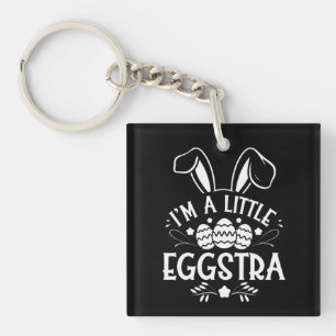I’m A Little Eggstra Funny Rabbit Easter Bunny Key Ring