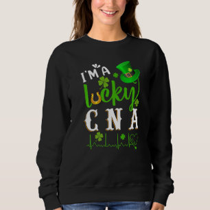 I M A Lucky Cna Nurse Shamrock Top Hat St Patricks