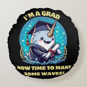 I m a narwhal graduate! Now time to make some wave Round Cushion