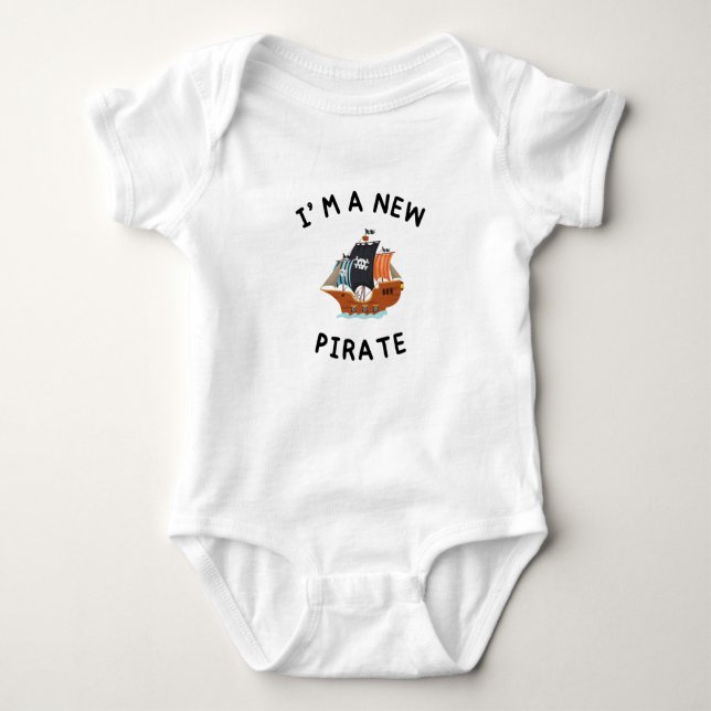 I’m a New Pirate Baby Bodysuit | Halloween Outfit (Front)
