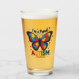 I’m a Proud Autism Auntie Autism Awareness  Glass