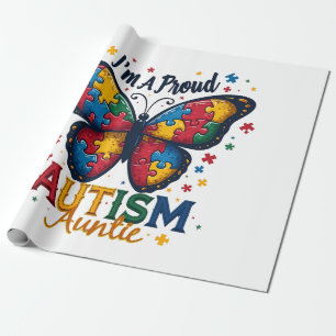 I’m a Proud Autism Auntie Autism Awareness Wrapping Paper