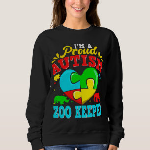 I M A Proud Autism Zoo Keeper Puzzle Heart Autisti Sweatshirt