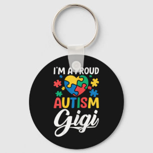 I M A Proud Gigi Love Heart Autism Awareness Puzzl Key Ring