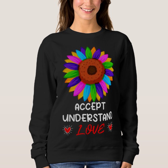 I M A Proud Grandma Love Heart Autism Awareness Pu Sweatshirt (Front)