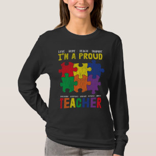 I M A Proud Teacher Autistic Kids Autism Awareness T-Shirt