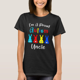 I m A Proud Uncle Easter Bunny Autism Awareness Ra T-Shirt