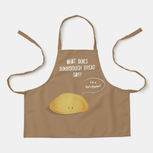 I’m a Self-Starter Sourdough Bread Brown White Apron