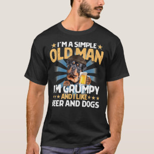 I M A Simple Old Man I M Grumpy And I Like Beer An T-Shirt