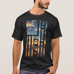 I M A Simple Woman Camping Wine Flip Flops Dog Cam T-Shirt