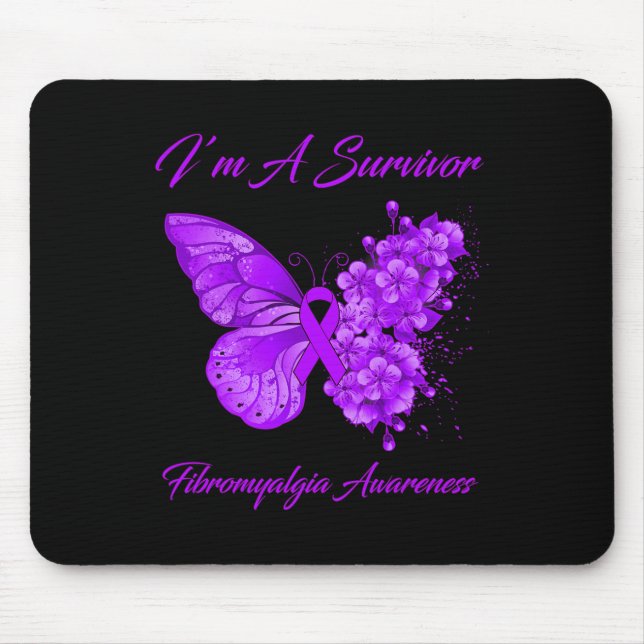 I’m A Survivor Fibromyalgia Awareness  Mouse Pad (Front)