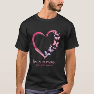 I m a Survivor Fight Butterfly Breast Cancer Aware T-Shirt