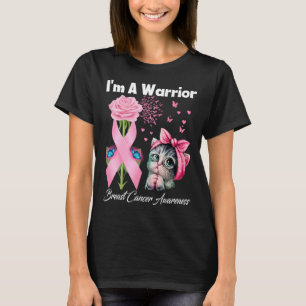 I’m A Warrior Breast Cancer Awareness Butterfly Fl T-Shirt