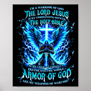 I’m A Warrior Of God Armour Of God Christian Poster