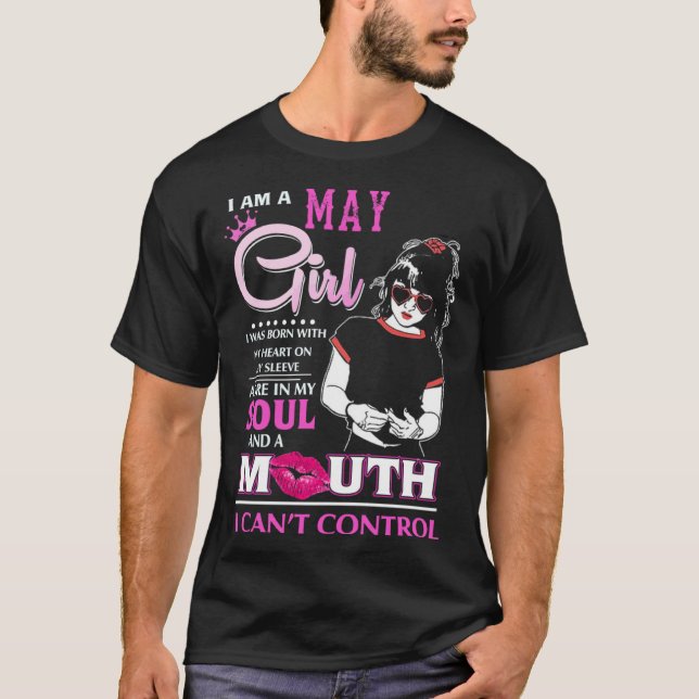 I m An May Women Queen Born In May T-Shirt (Front)