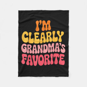 I’m Clearly Grandma’s Favorite Funny Granddaughter Fleece Blanket