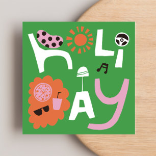 I’M GOING ON HOLIDAY Flat Note Card