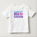 I’m Going To Be A Big Cousin Baby T-Shirt<br><div class="desc">I’m Going To Be A Big Cousin</div>
