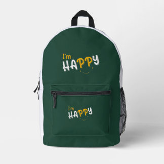 I’m Happy Choose Happiness Smiles & Sunshine Happi Printed Backpack
