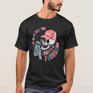I m Here For The Snacks And Freedom 4Th July Skele T-Shirt