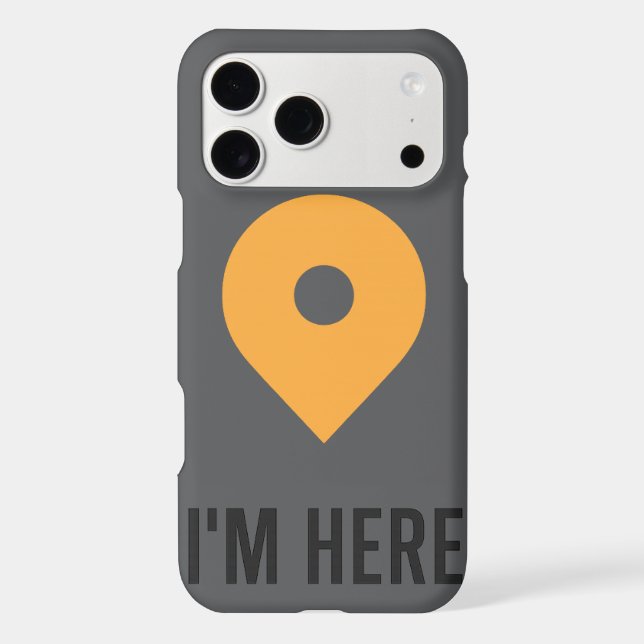  “I’m Here – Minimal Location Pin Sticker  (Back)