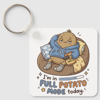 I’m in full potato mode today| Couch Potato Potato Key Ring