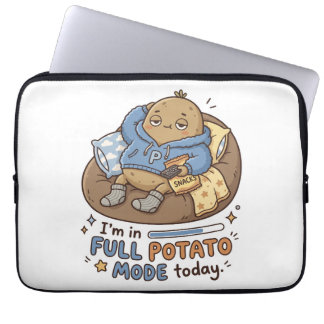 I’m in full potato mode today| Couch Potato Potato Laptop Sleeve