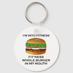 I’m Into Fitness Burger Key Ring