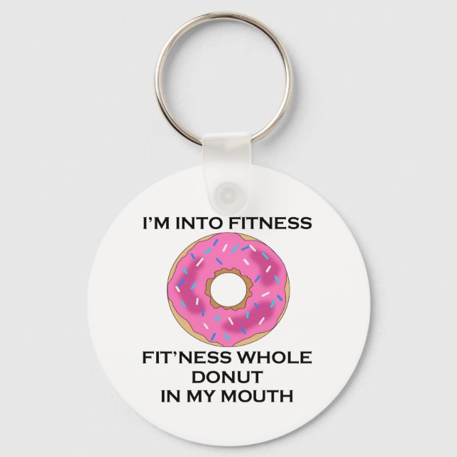 I’m Into Fitness Doughnut Key Ring (Front)