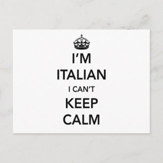 I‘m Italian and I Can’t Keep Calm Postcard